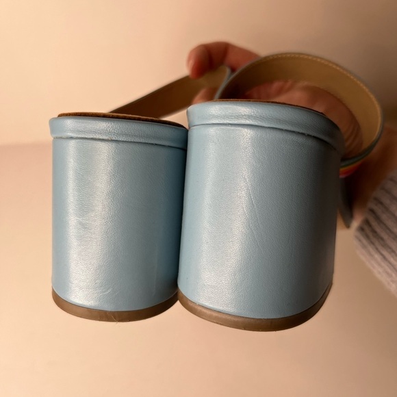 Ann Taylor Machelle Rainbow Leather Block Heel Sandals - Picture 7 of 14